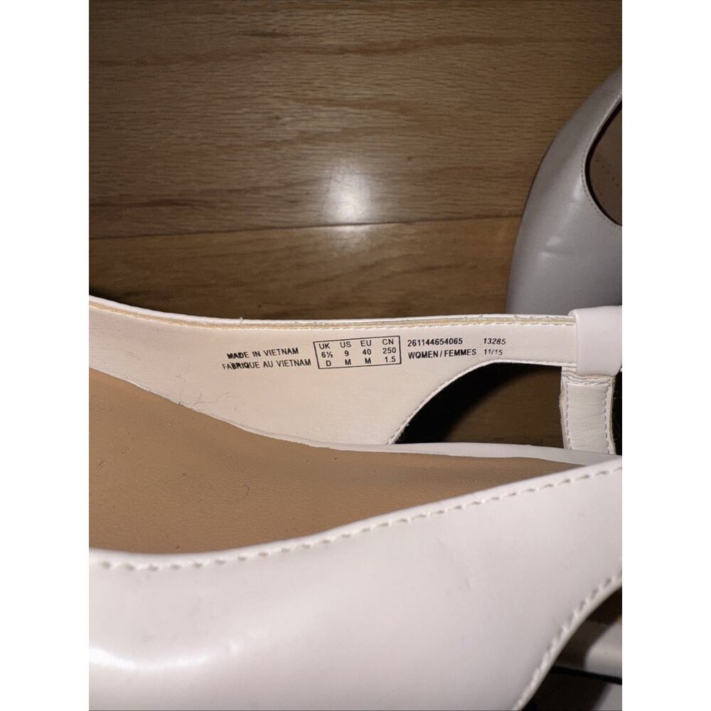 Clarks Linvale Loop Slingback Pumps Kitten Heels Pointed Toe Sz 9 Beige-Blush - Picture 6 of 8